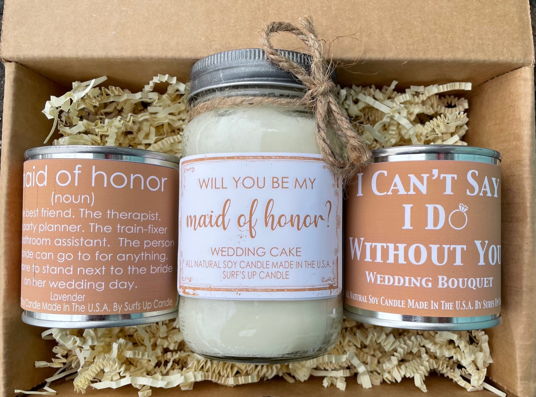 Wedding Cake Scented Soy Candle, Soy Candle Gift