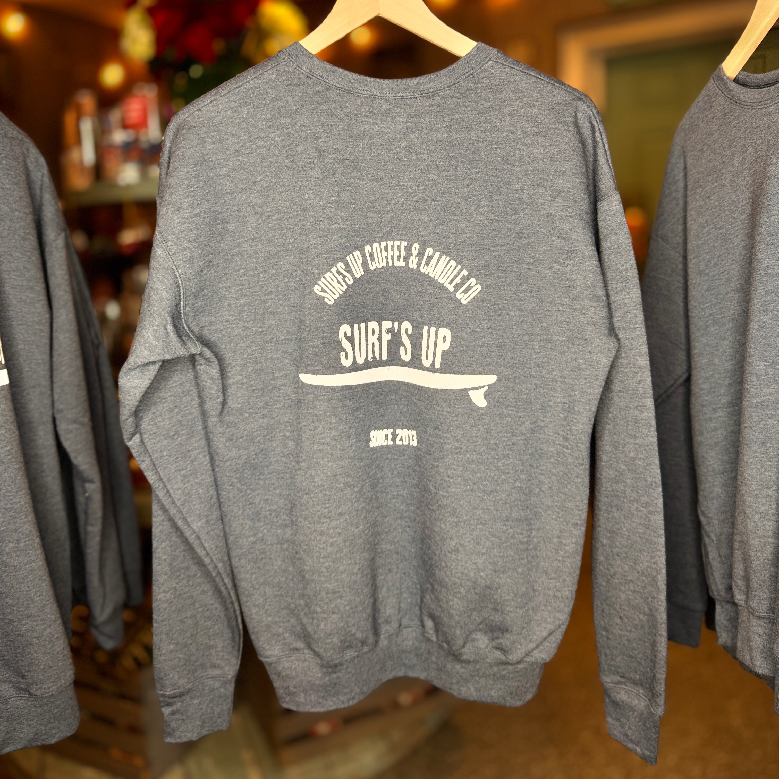 Navy Crew Neck - Surf's Up Coffe & Candle Co