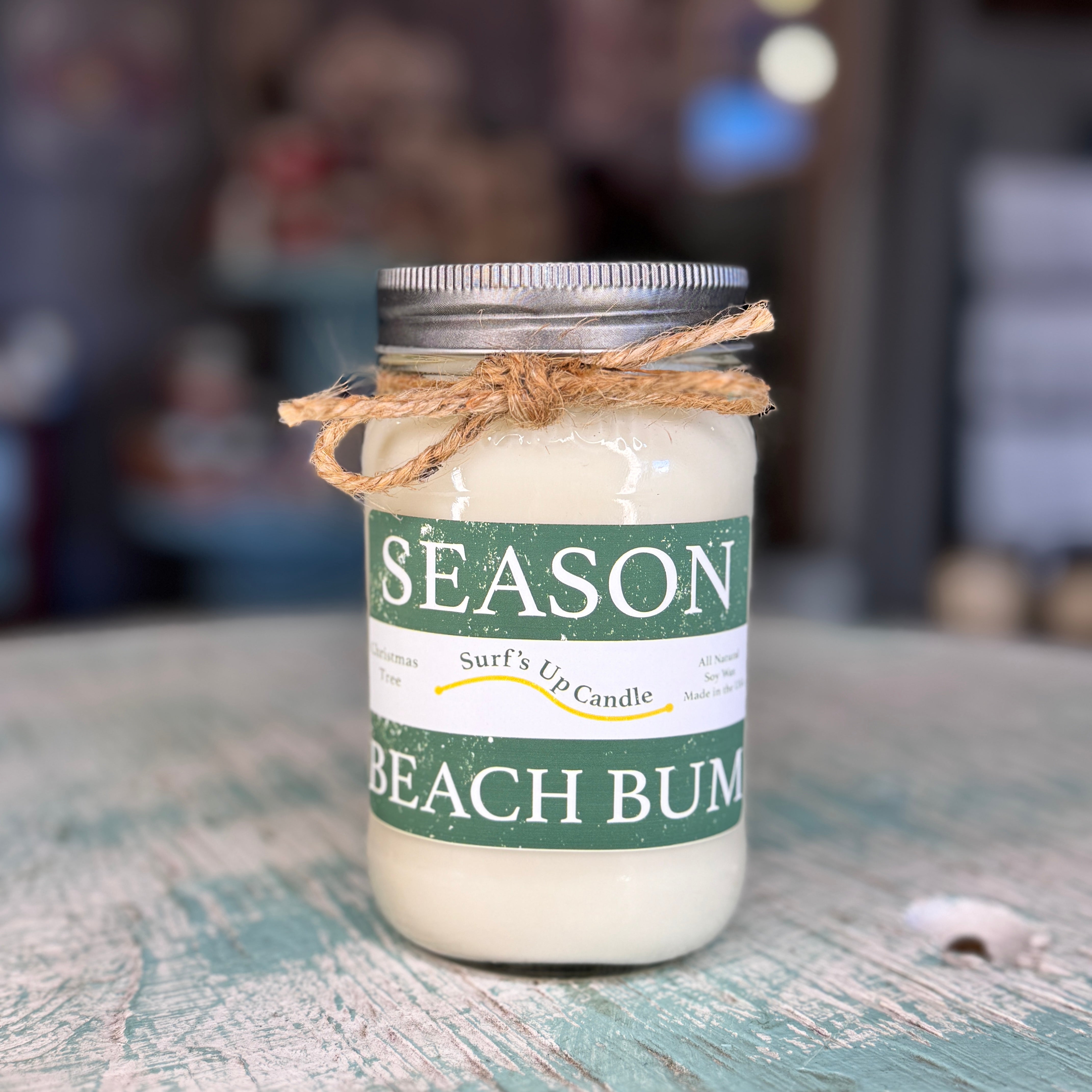 Christmas Tree Mason Jar Candle - Beach Badge Collection