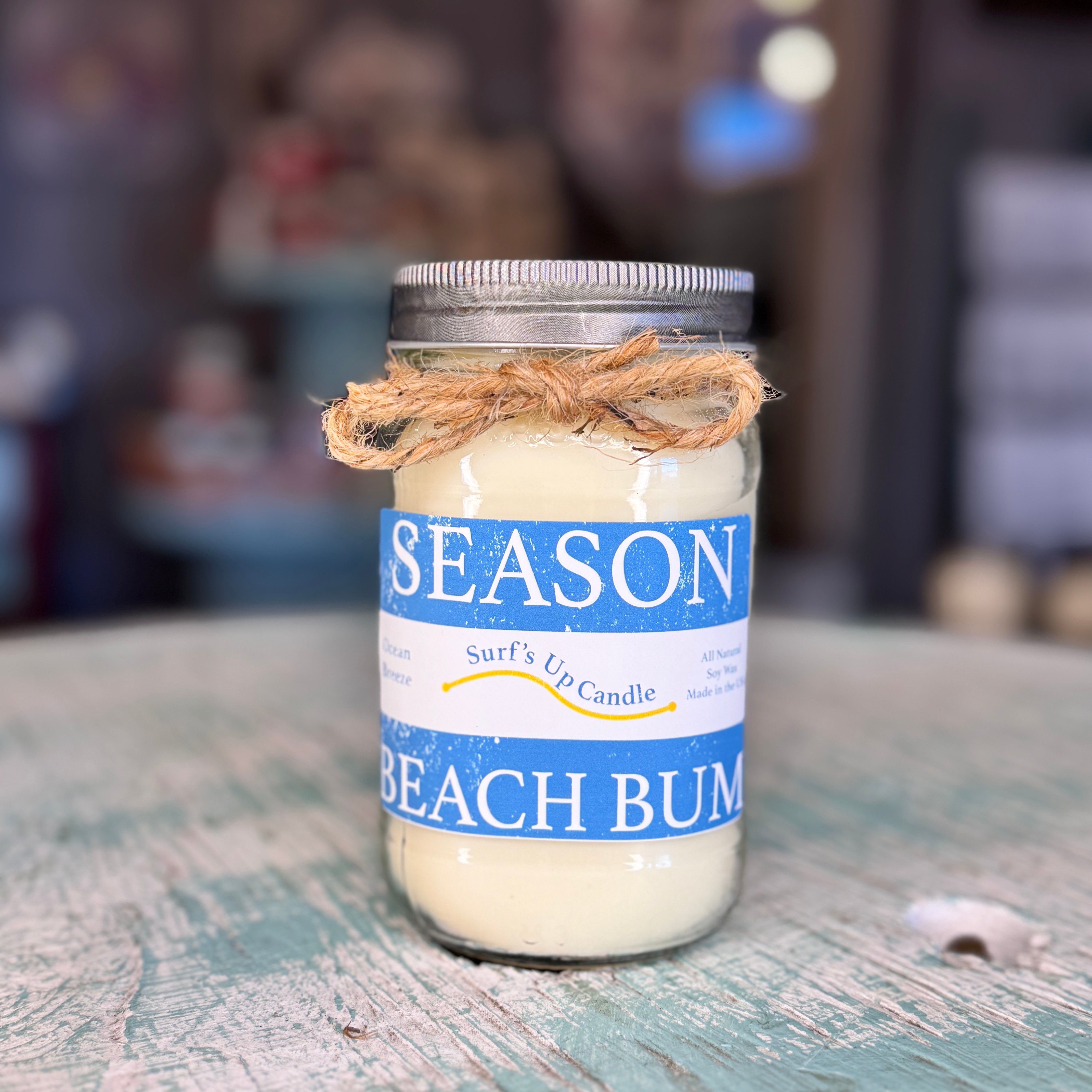 Ocean Breeze Mason Jar Candle - Beach Badge Collection