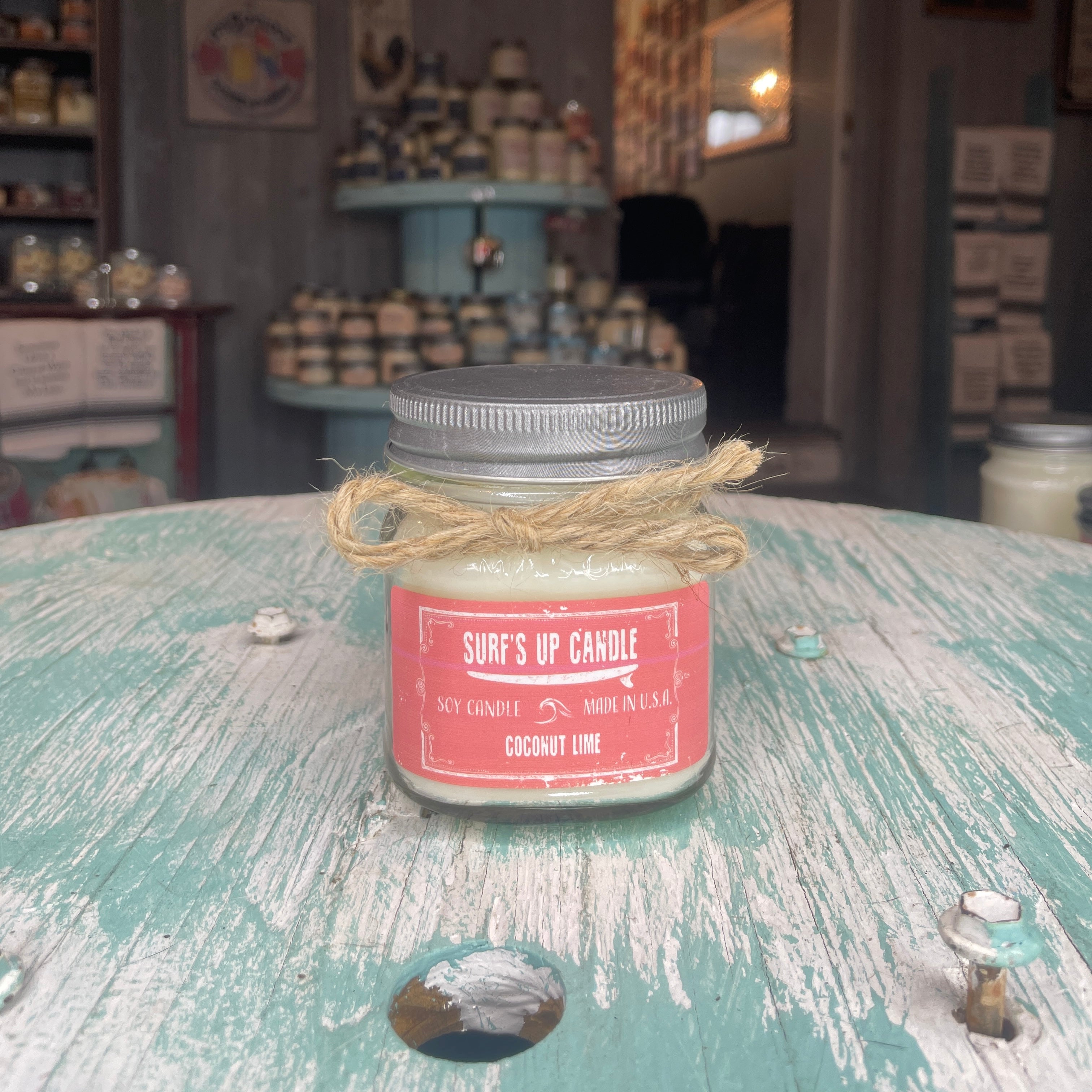 Coconut Lime Mason Jar Candle - Valentine Collection