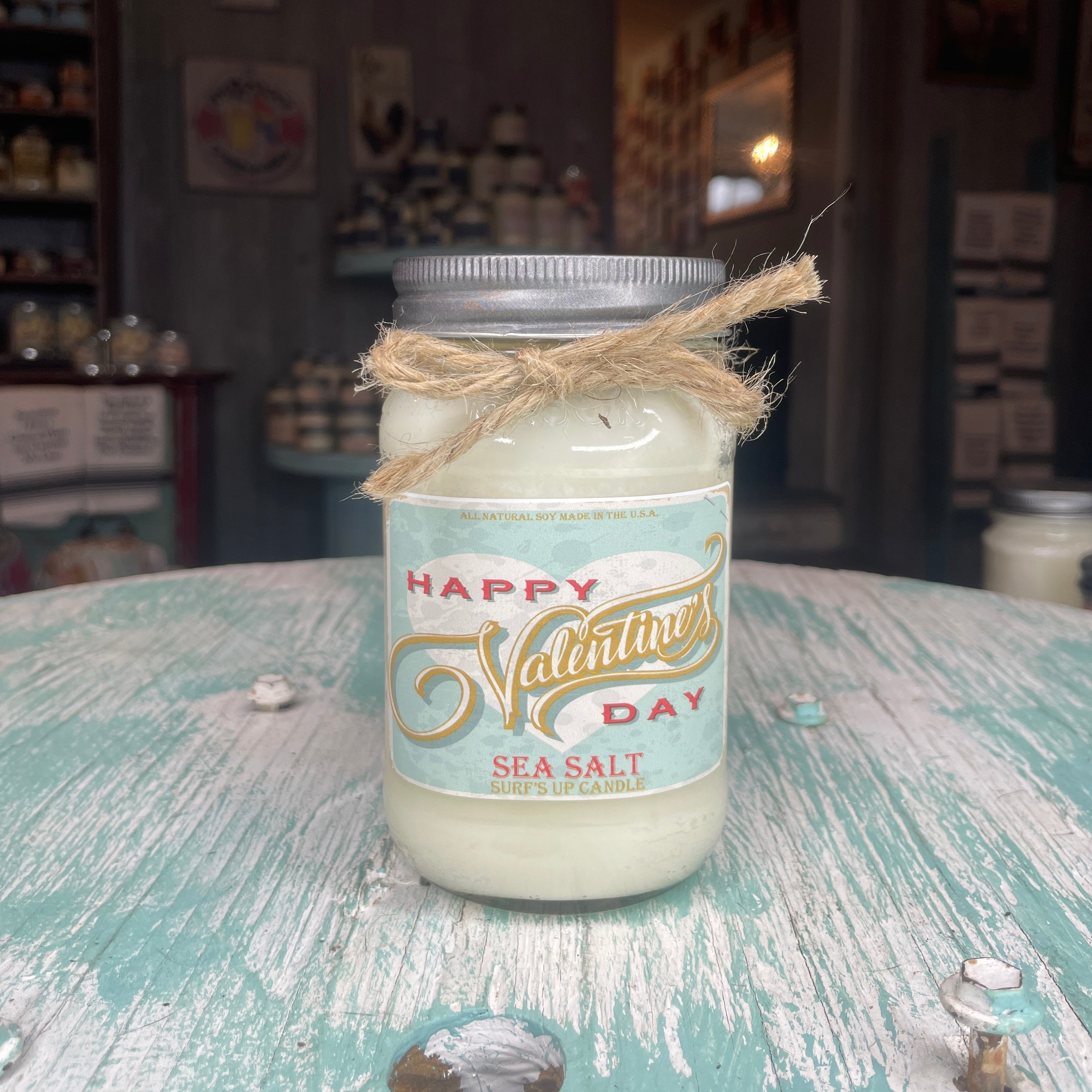 Happy Valentine's Sea Salt - Valentine's Day Mason Jar