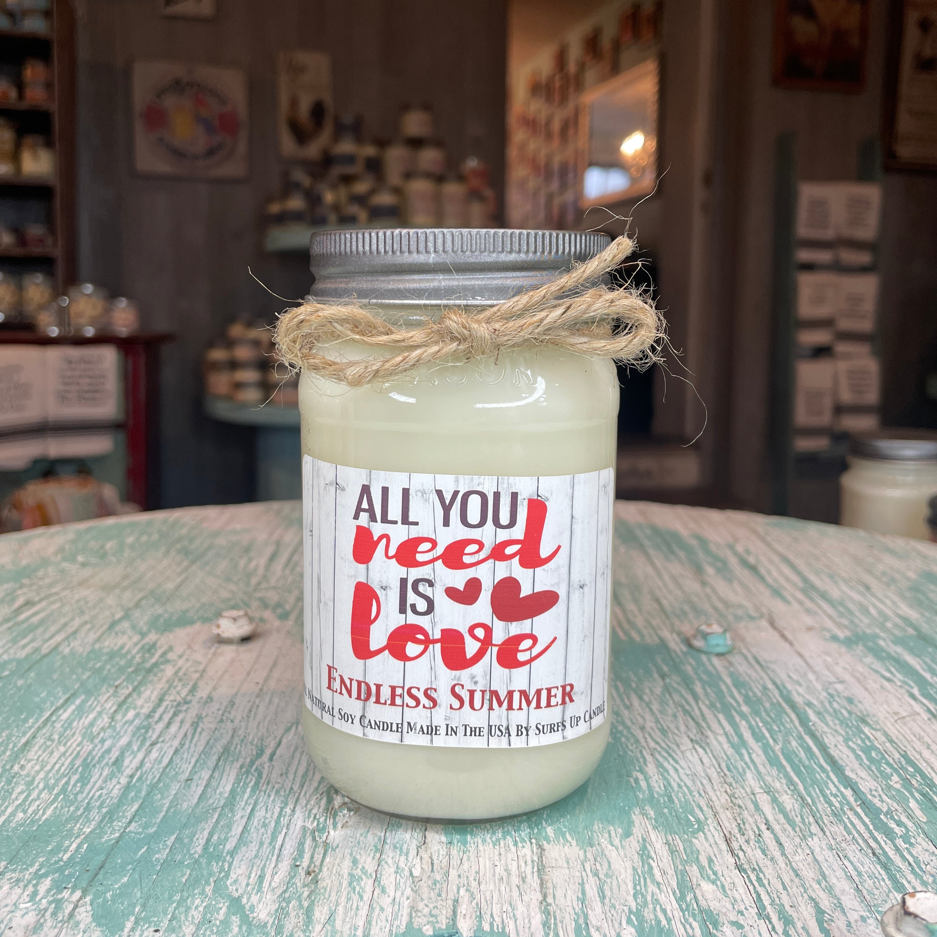 Love Endless Summer Mason Jar Candle - Valentine's Day Collection