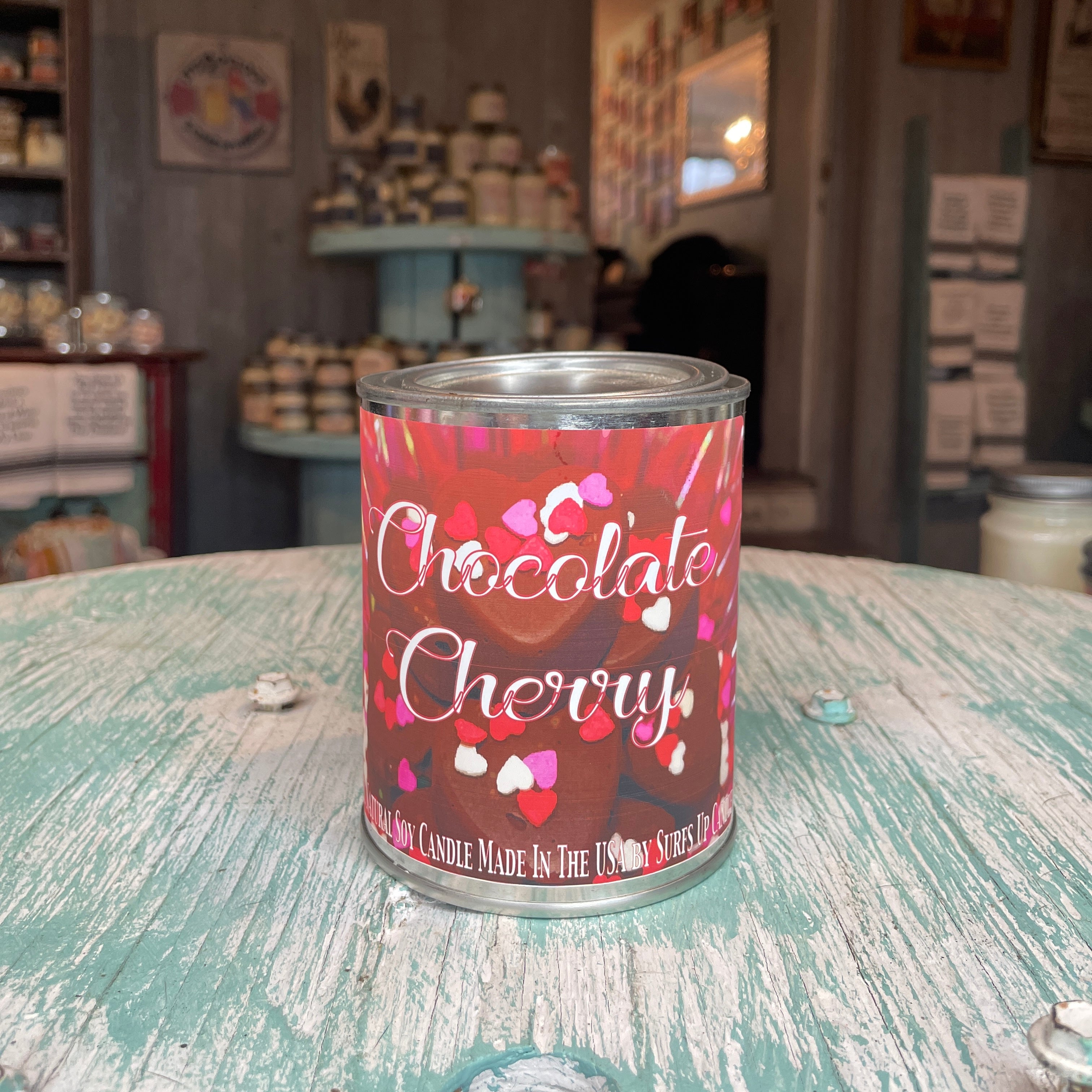 Chocolate Cherry Paint Can Candle - Valentine's Day Collection