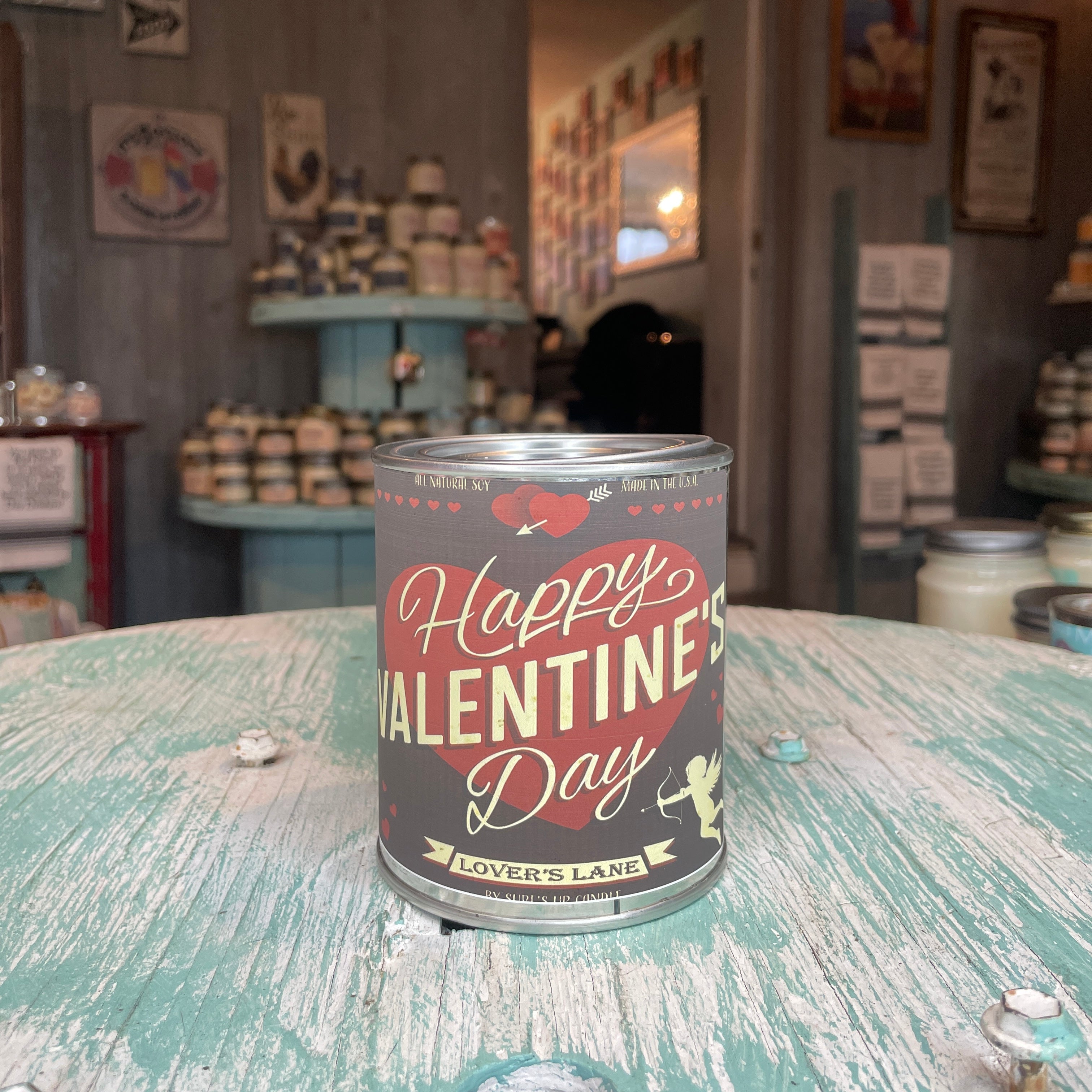 Happy Valentine's Lover's Lane Paint Can Candle - Valentine's Day Collection