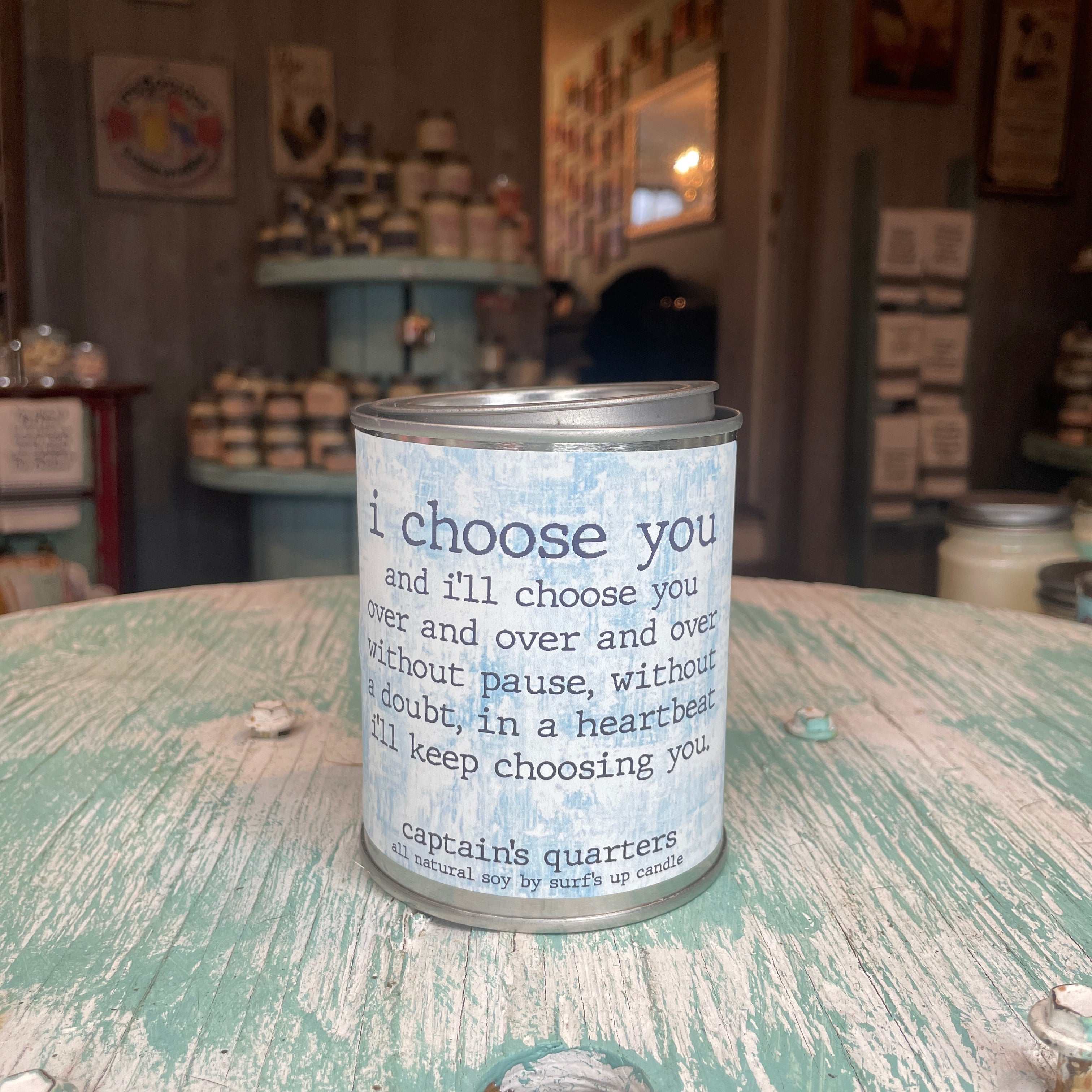 I choose You Captains Quarters Paint Can Candle - Valentine's Day Collection