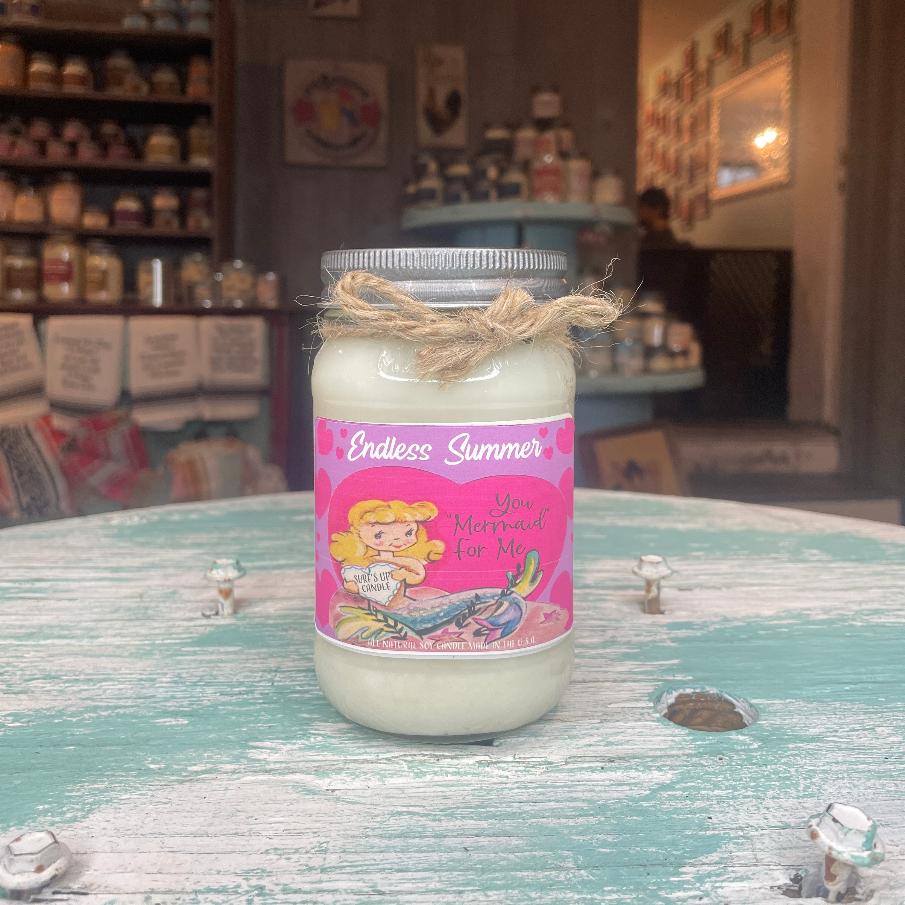 Mermaid Endless Summer  Mason Jar Candle - Valentine's Day Collection