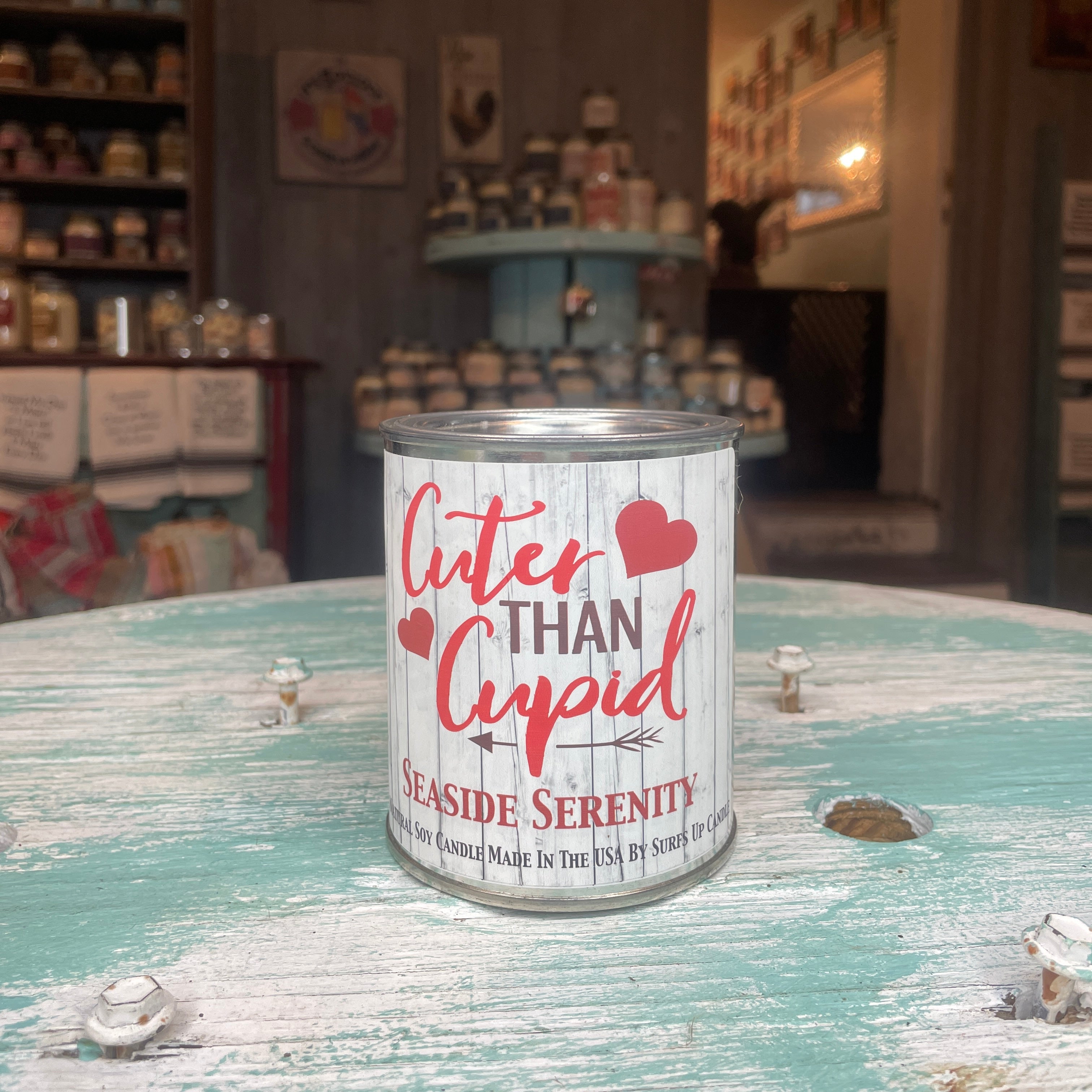 Cuter than cupid Seaside Serenity Paint Can Candle - Valentine's Day Collection