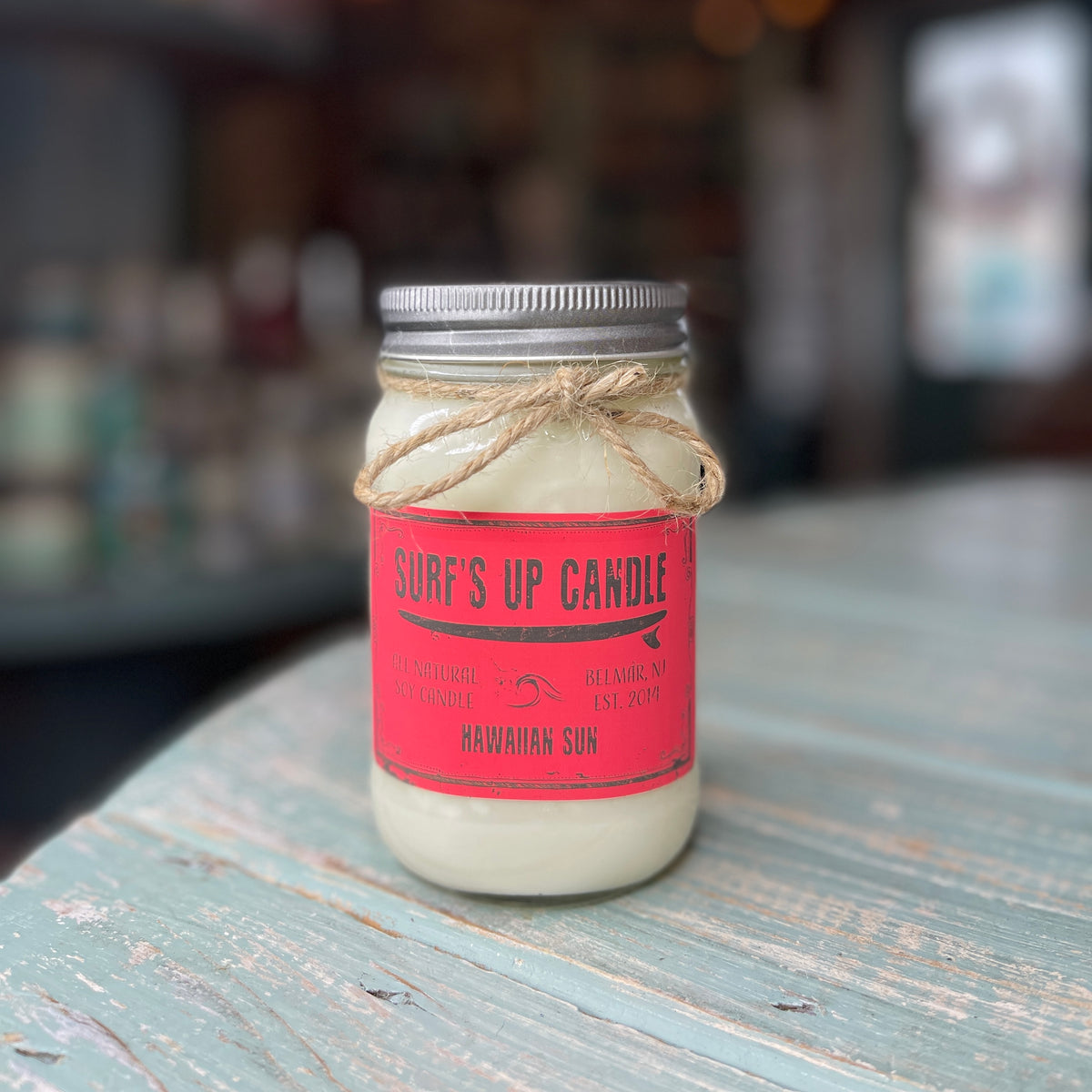 Hawaiian Sun Mason Jar Candle - Original Collection | Surf's Up Candle