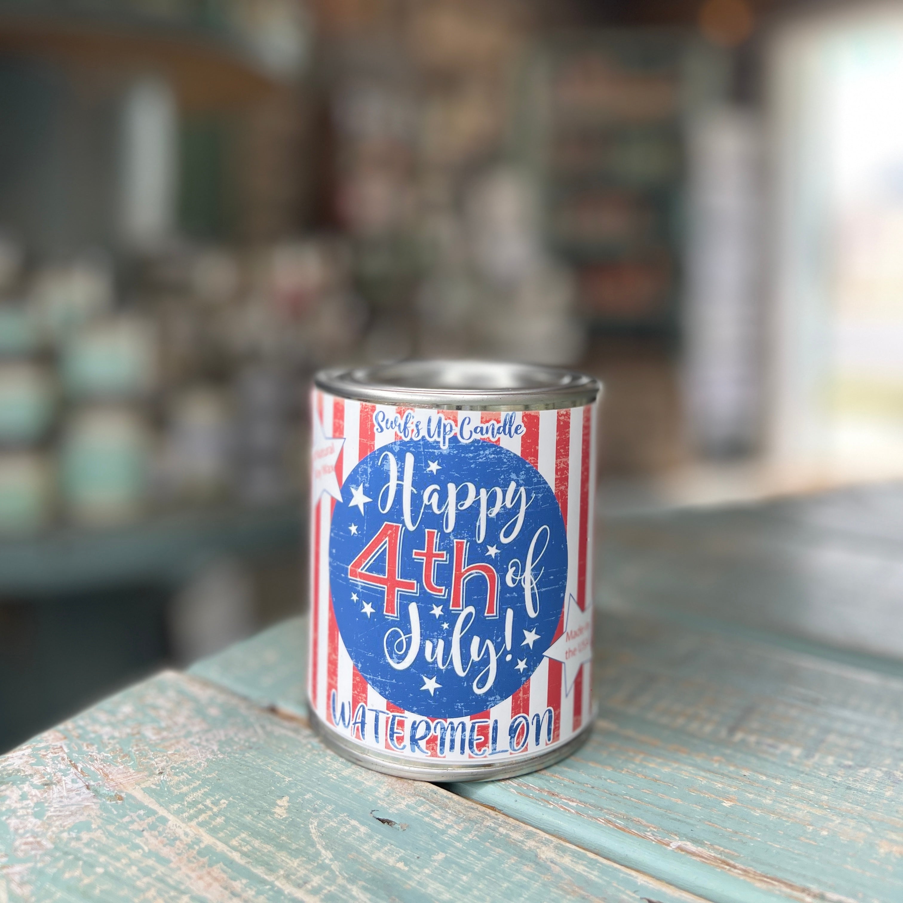 Happy 4th of July Watermelon Paint Can Candle - Americana Collection